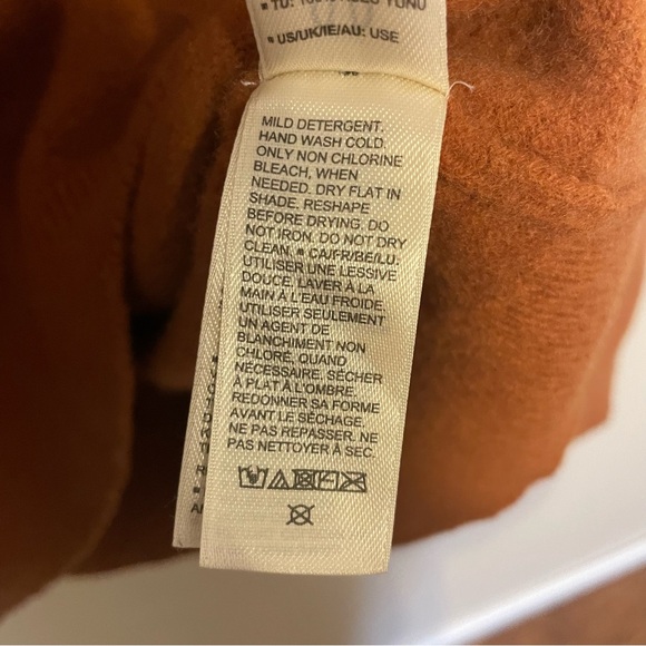 Goodthreads Lambs Wool Kids Sweater Size XL Orange Unisex Fall - Picture 6 of 6